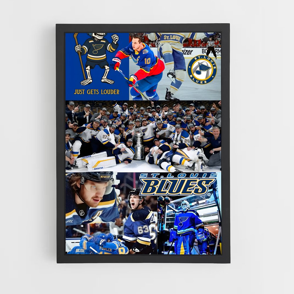 Poster Blues et Gloire – affiche Hockey sur glace (vue 2)